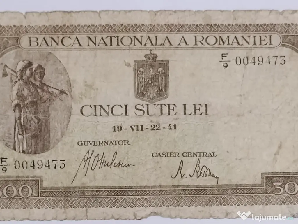 Trei Bancnote De 500 LEI 1941 - Stare perfecta (UNC) 