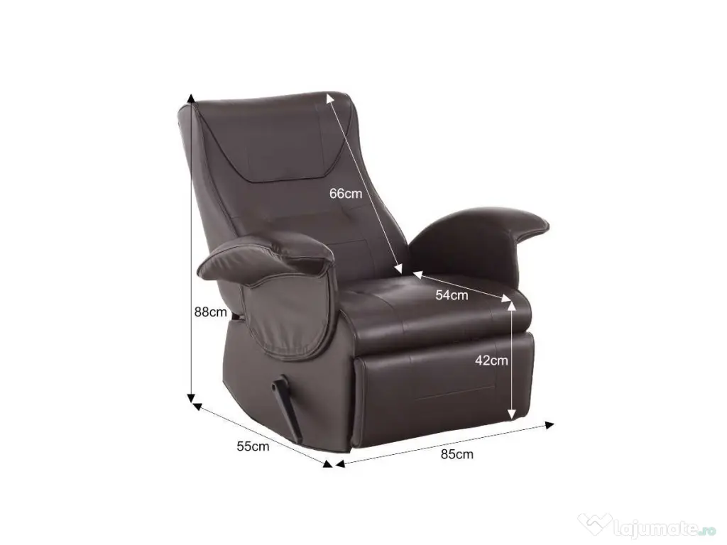Fotoliu Romelo piele sintetica maro 