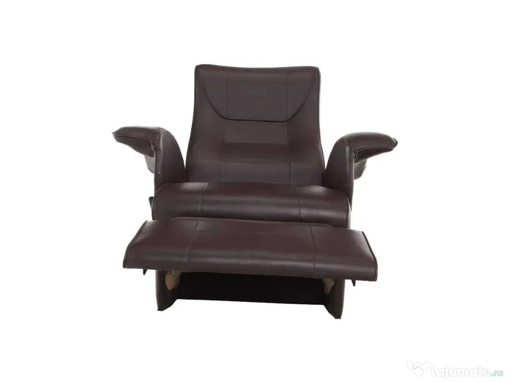 Fotoliu Romelo piele sintetica maro 