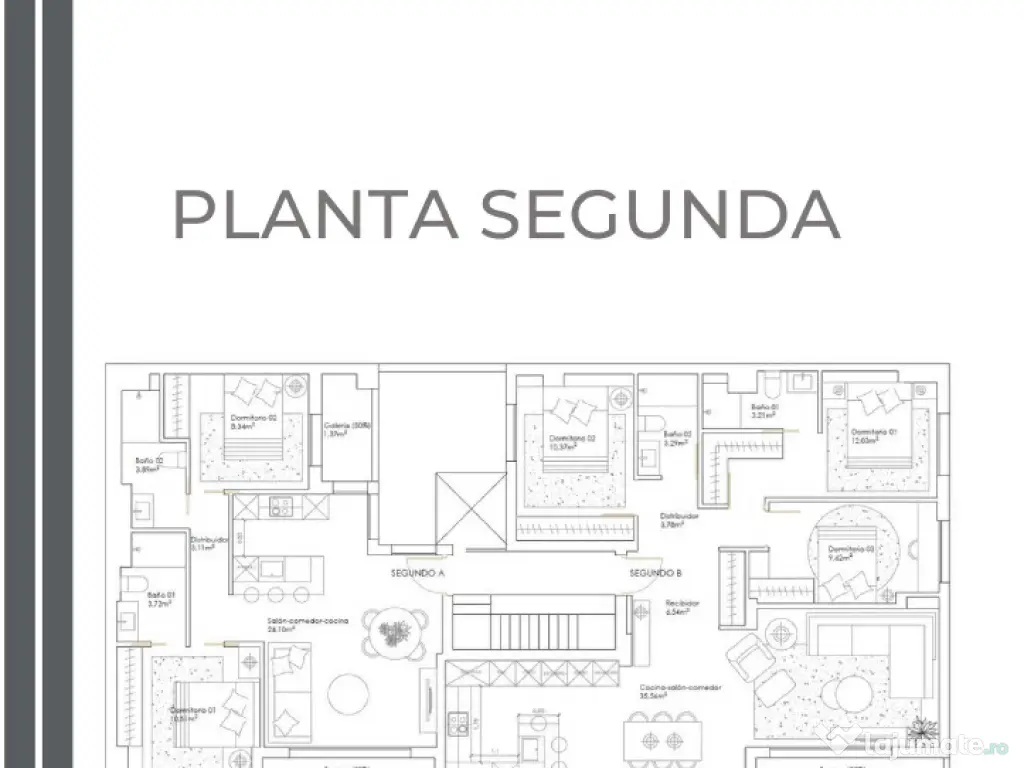 Apartament 3 cam pe malul mării amplasat de-a lungul coastei din Santiago de la Ribera 