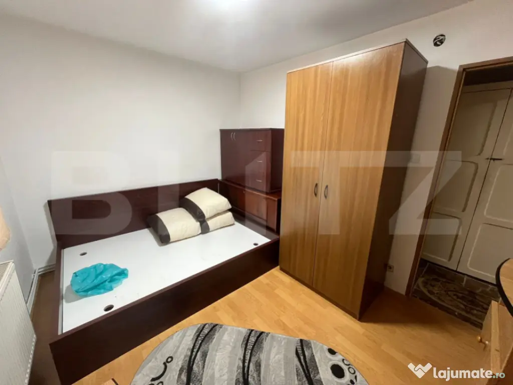 Apartament 2 camere, etaj 1 – mobilat și utilat, central? 