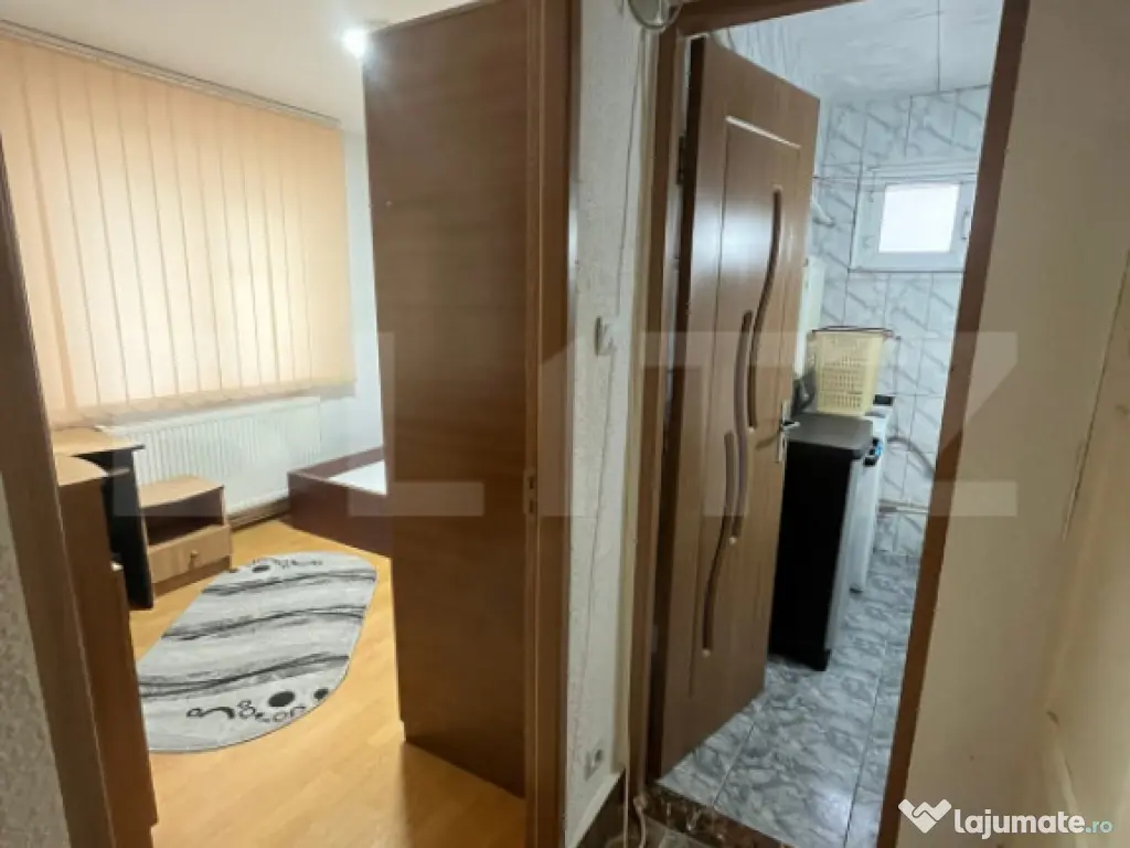Apartament 2 camere, etaj 1 – mobilat și utilat, central? 
