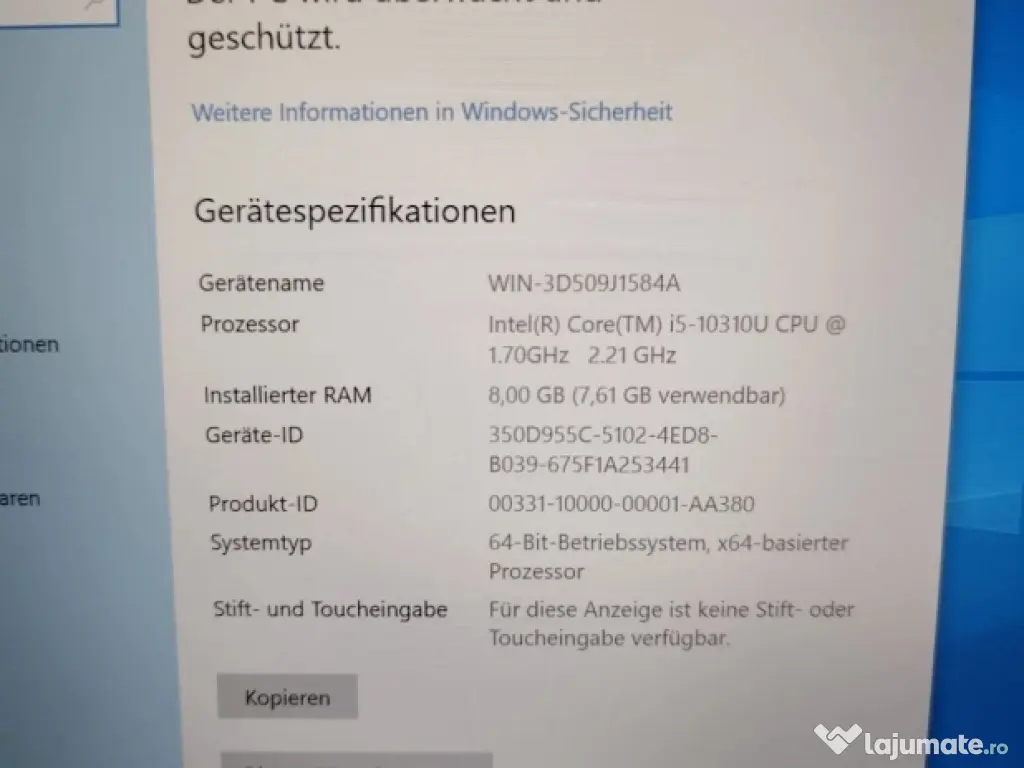 Dell Latitude 5410 i5-10310U 256GB SSD 8GB Ram 14" 