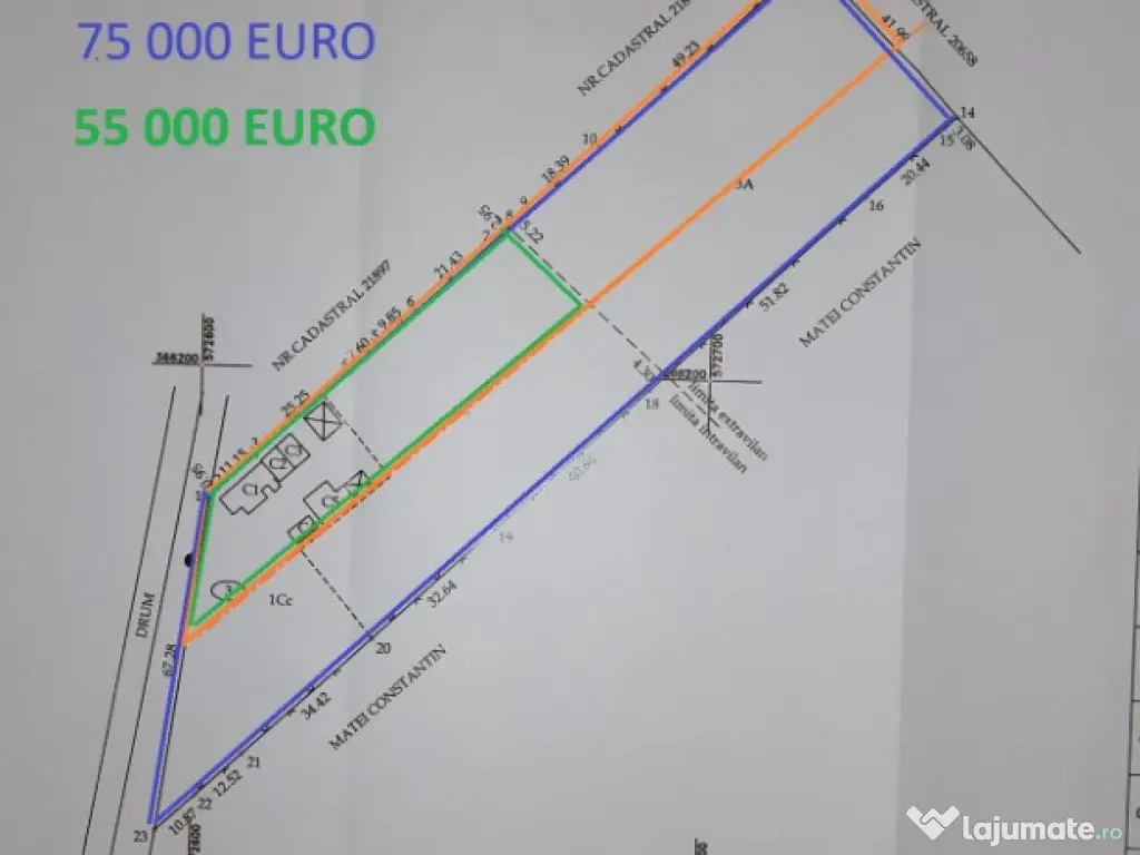 Vând proprietate în sat Brătești, com. Șirna, jud. Prahova 