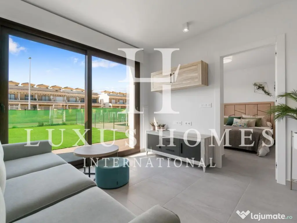 Apartament la parter cu terasă, acces la piscină situat într-un cartier liniștit 