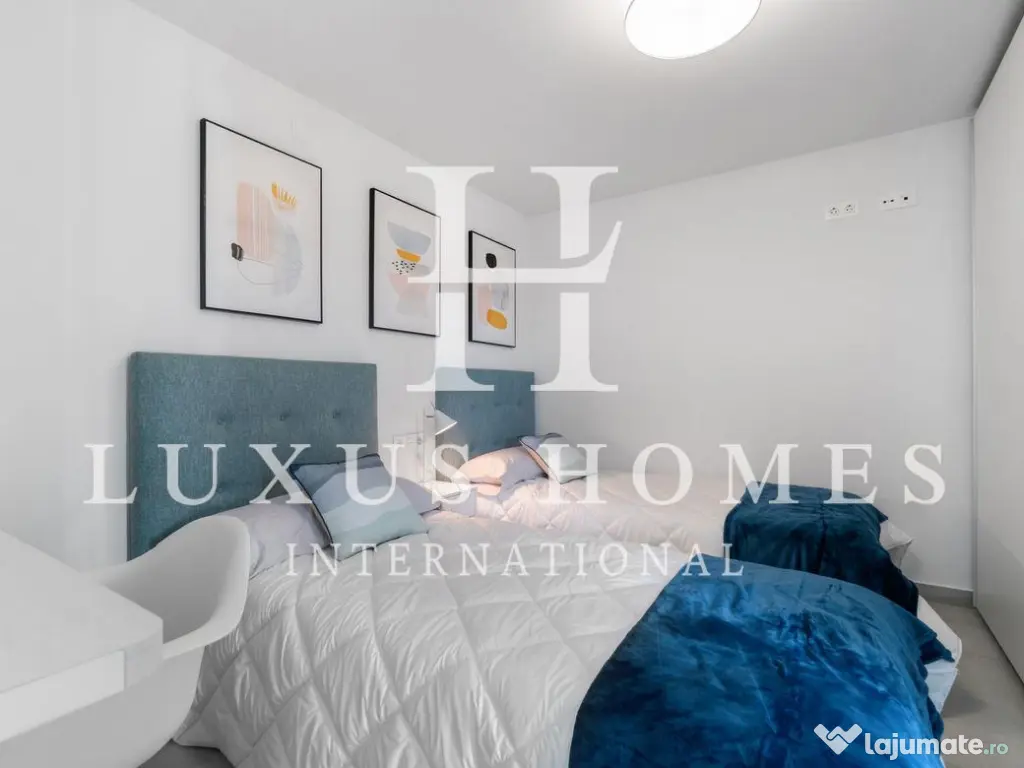 Apartament la parter cu terasă, acces la piscină situat într-un cartier liniștit 