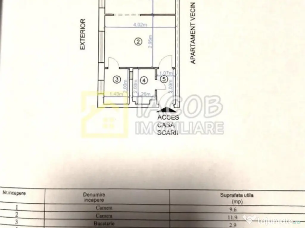 Apartament cu doua camere strada Castanilor, Bacau 