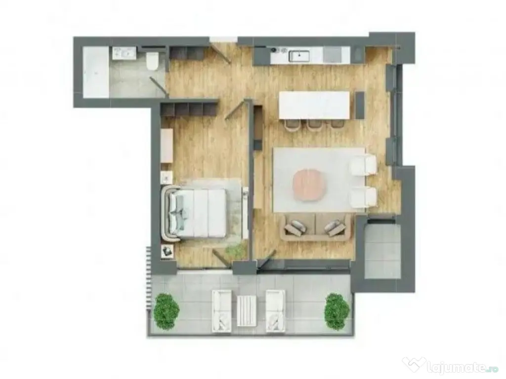 Apartament modern cu 2 camere și balcon generos | Zona B... 