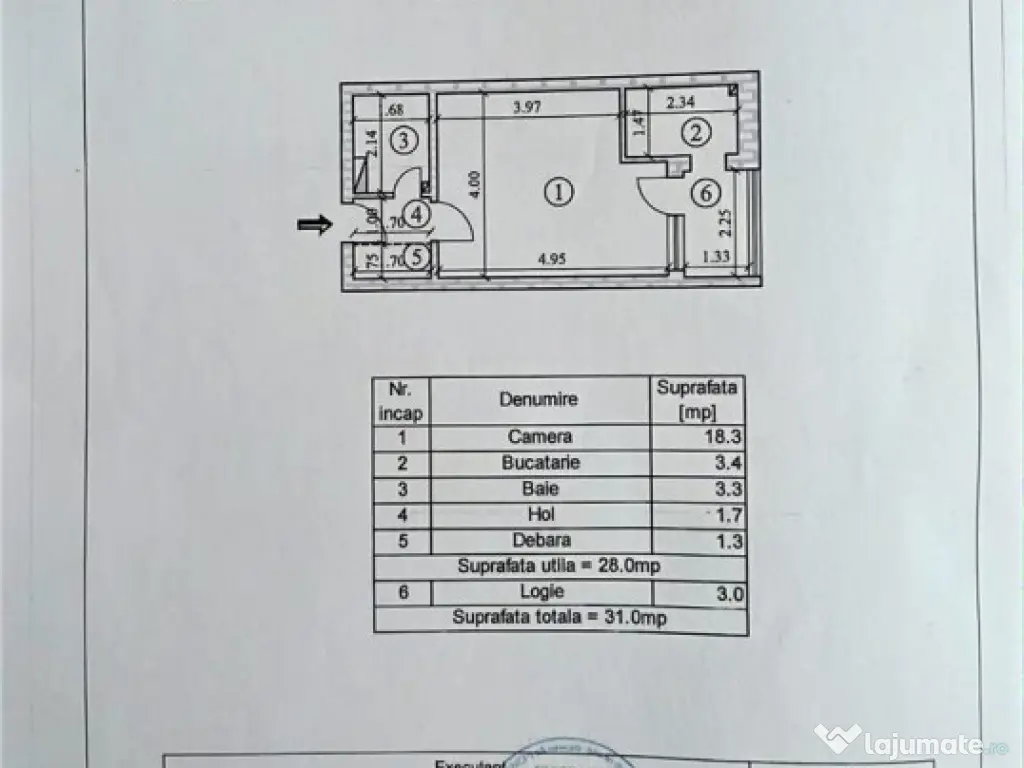 Garsoniera de - 31mp - Astra cu loc de parcare 