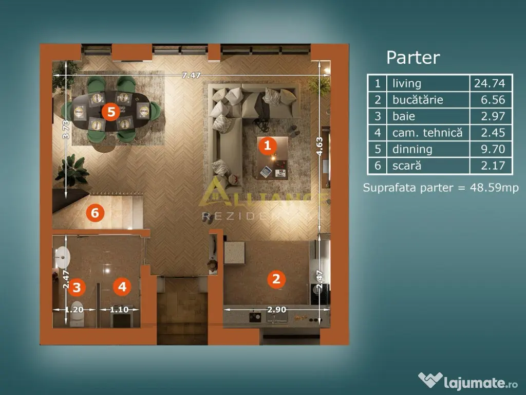 Casa 5 camere tip DUPLEX - 4 bai, Terasa Curte, 250 MP 