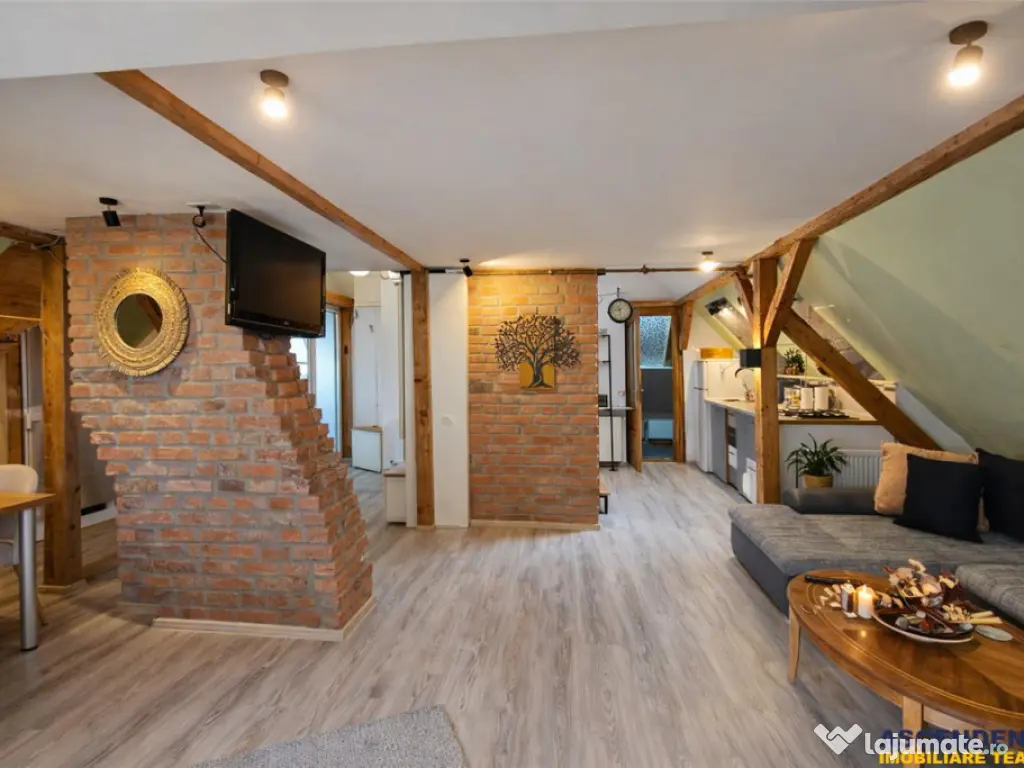 Apartament rustic chic, 3 camere, Centrul Istoric, 98 mp, pa 