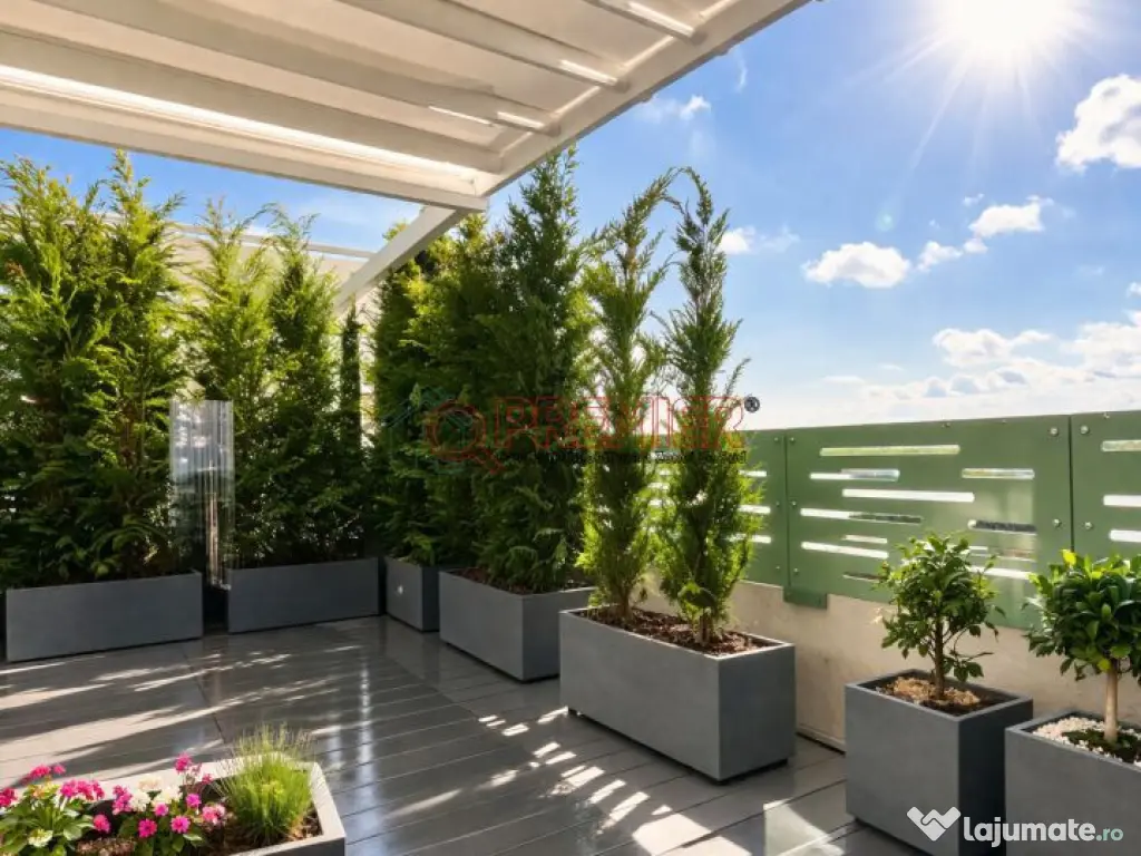 Penthouse 3 camere - Terasă 78 mp - 180 mp total - Mobilat 