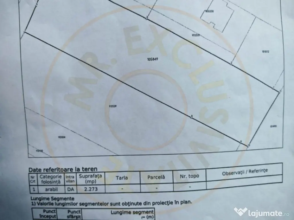 Teren intravilan 2273 mp in Pitesti, str. Mateias, iesire sp 
