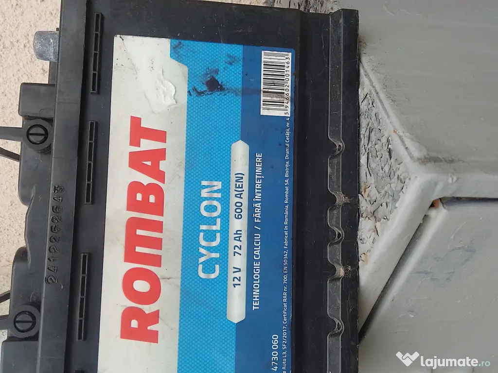 Baterie auto Rombat Cyclon 12 V 72 Ap 600A(EN) 