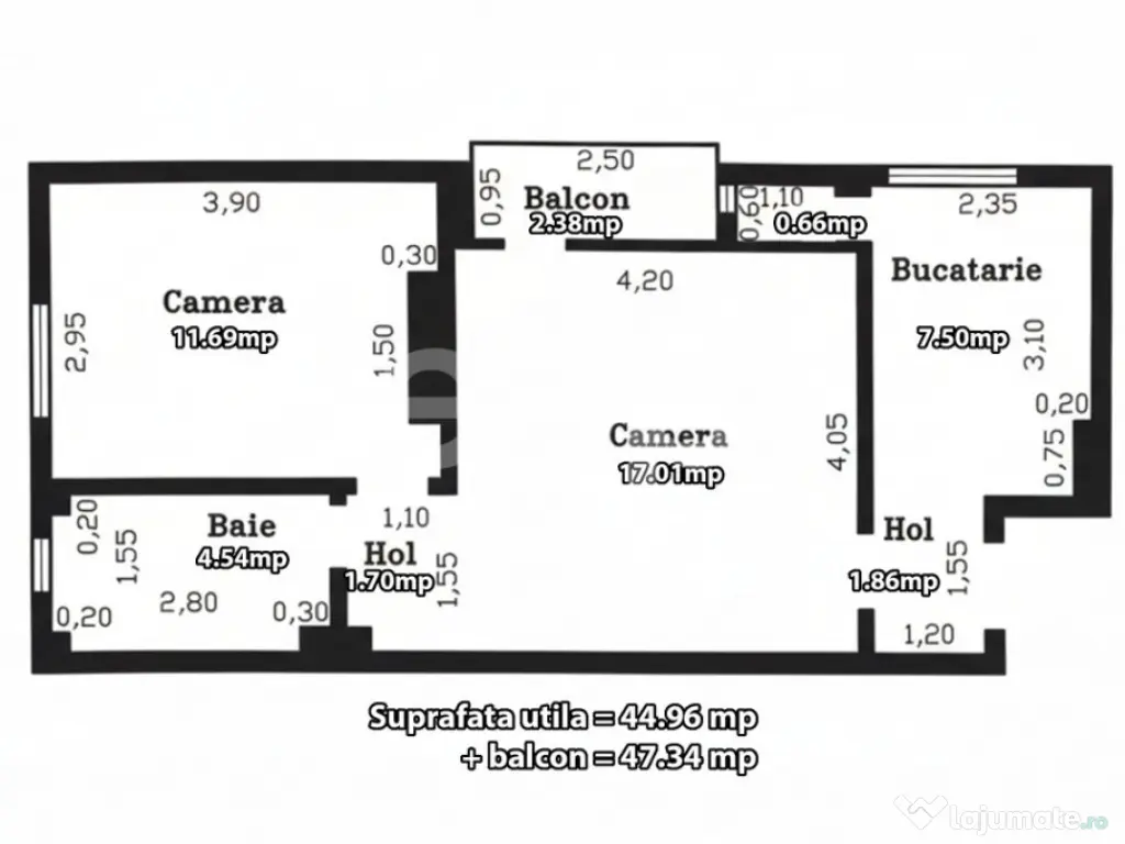 De vânzare apartament 2 Camere în Buziaș 