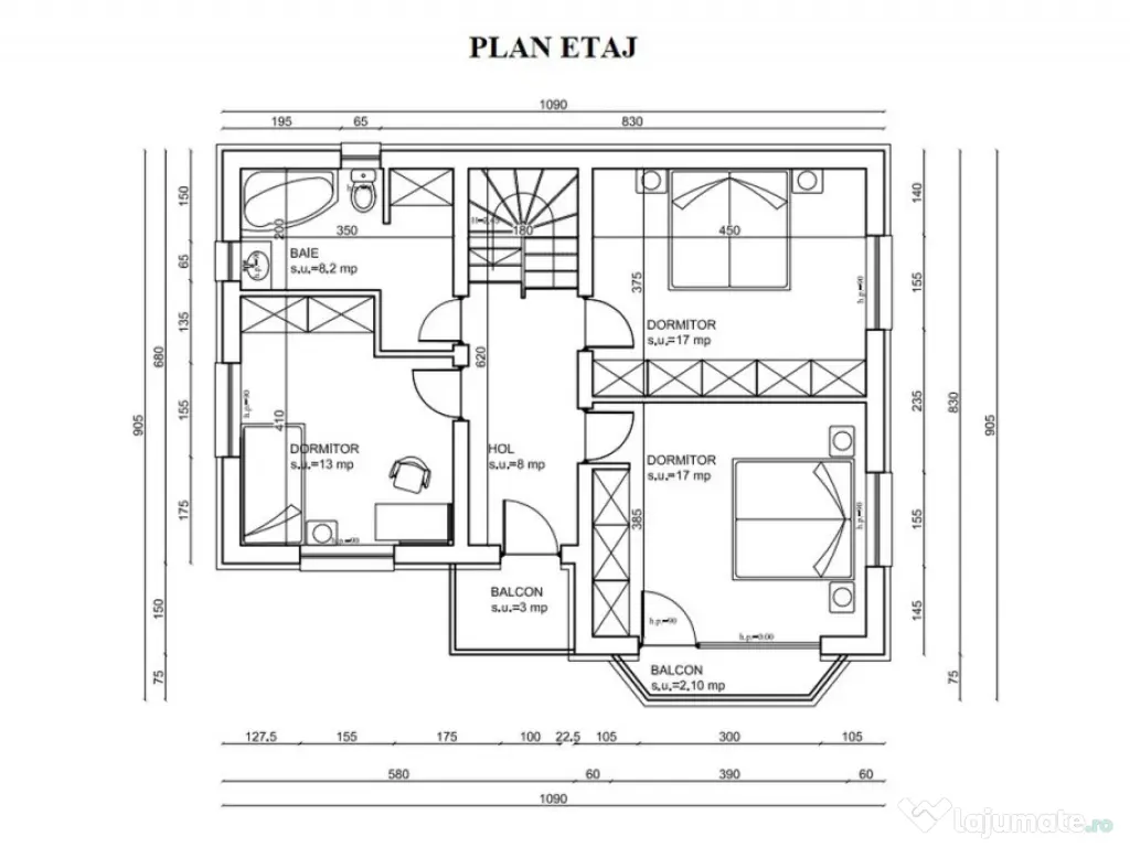 PAULESTI - vila 2024 , P+1E, Sc-174m , t=420mp - 220000 eur 