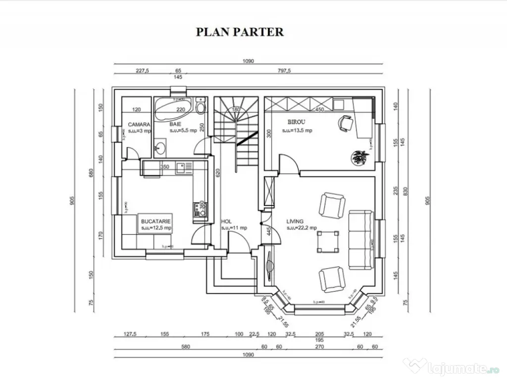 PAULESTI - vila 2024 , P+1E, Sc-174m , t=420mp - 220000 eur 