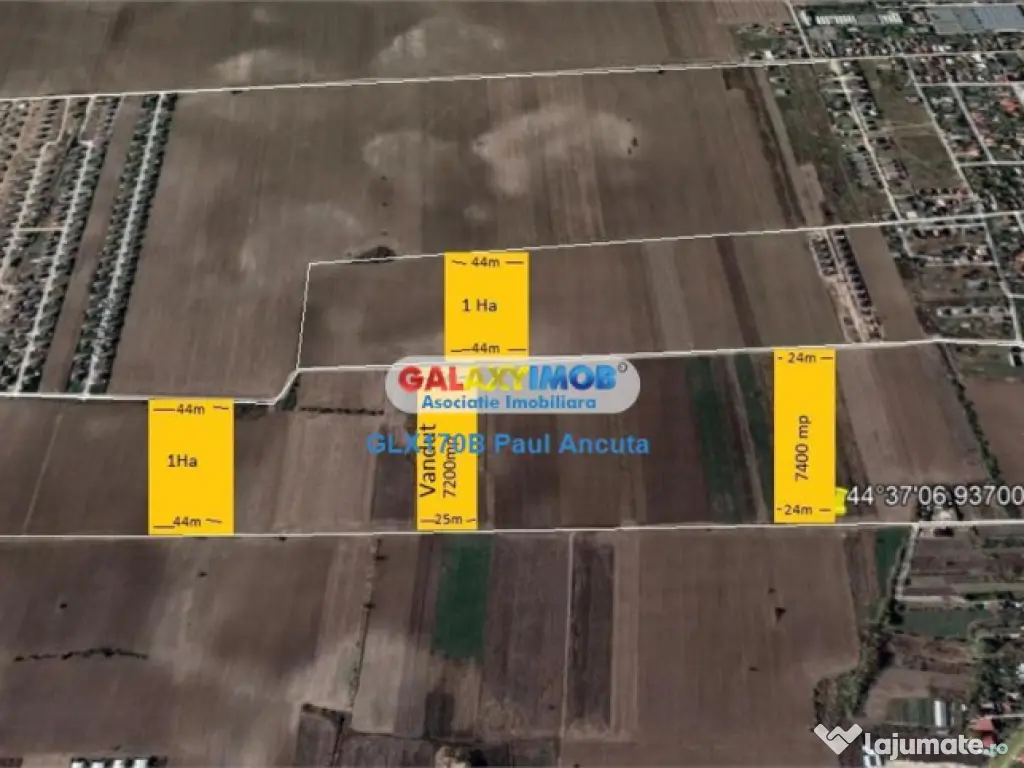 Teren Balotesti str Lunii 7400 mp intravilan