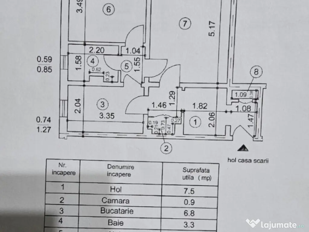 NORD Cameliei, cub , 2 cam decomandat 4/4 la 44500 euro