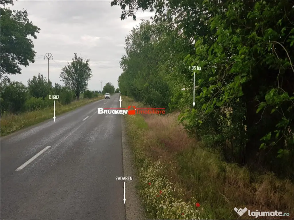 TEREN CU POTENTIAL INDUSTRIAL | 4,35 HA | ARAD, ZADARENI
