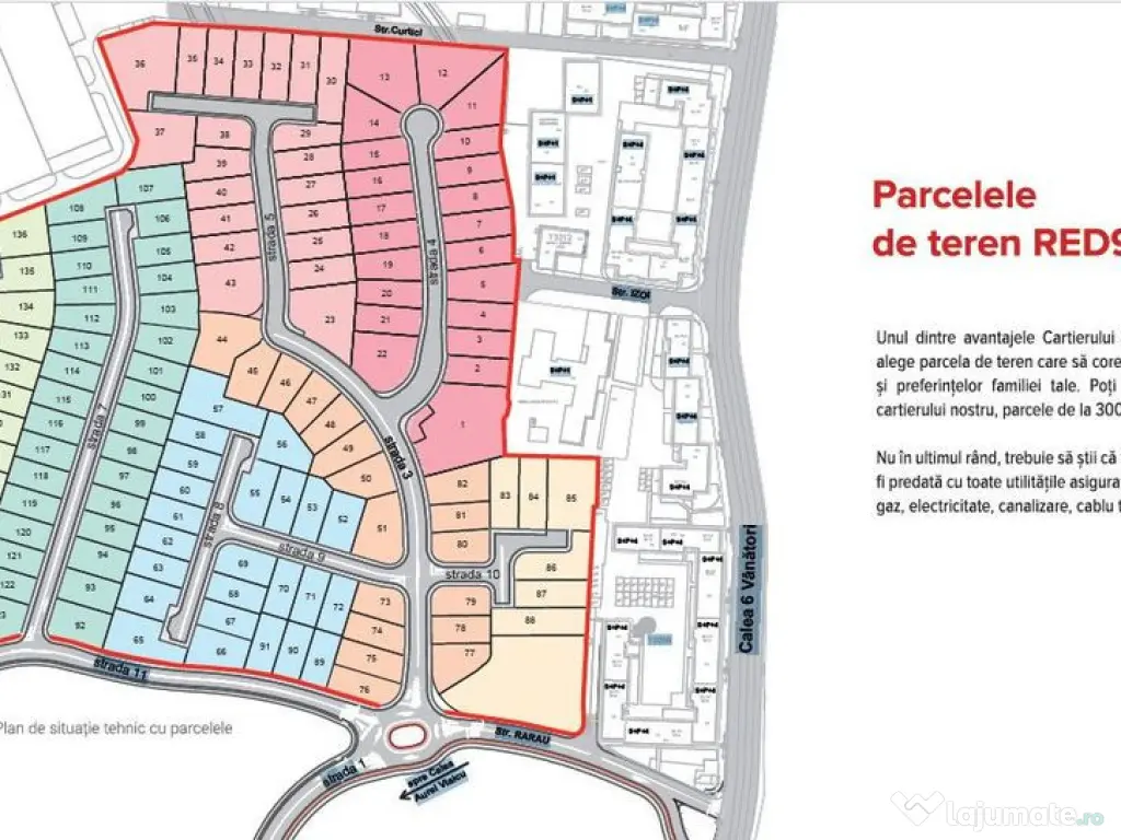 Teren pentru construcție de case, în ARED CITY. 