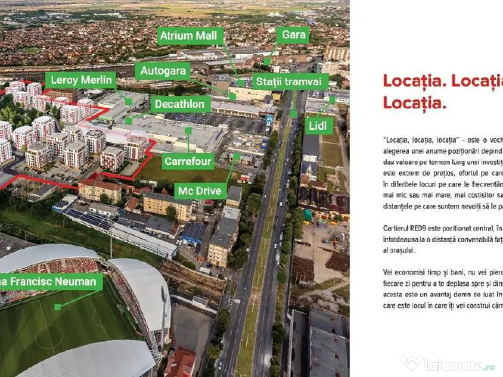 Teren pentru construcție de case, în ARED CITY. 