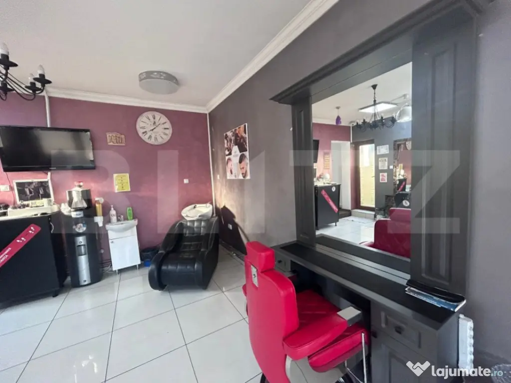 Spatiu comercial, 150 mp, salon de infrumusetare complet ech