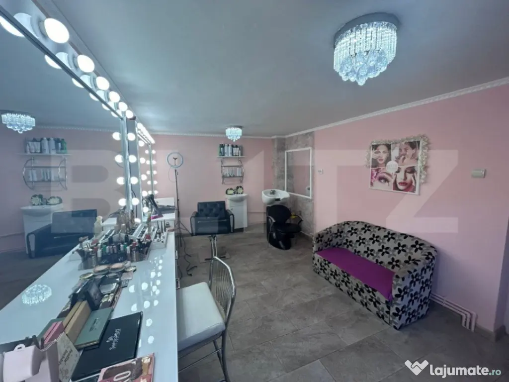 Spatiu comercial, 150 mp, salon de infrumusetare complet ech