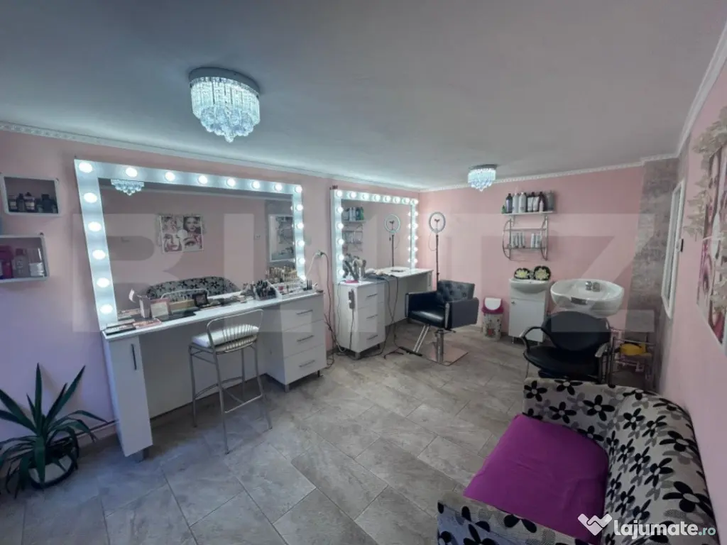 Spatiu comercial, 150 mp, salon de infrumusetare complet ech