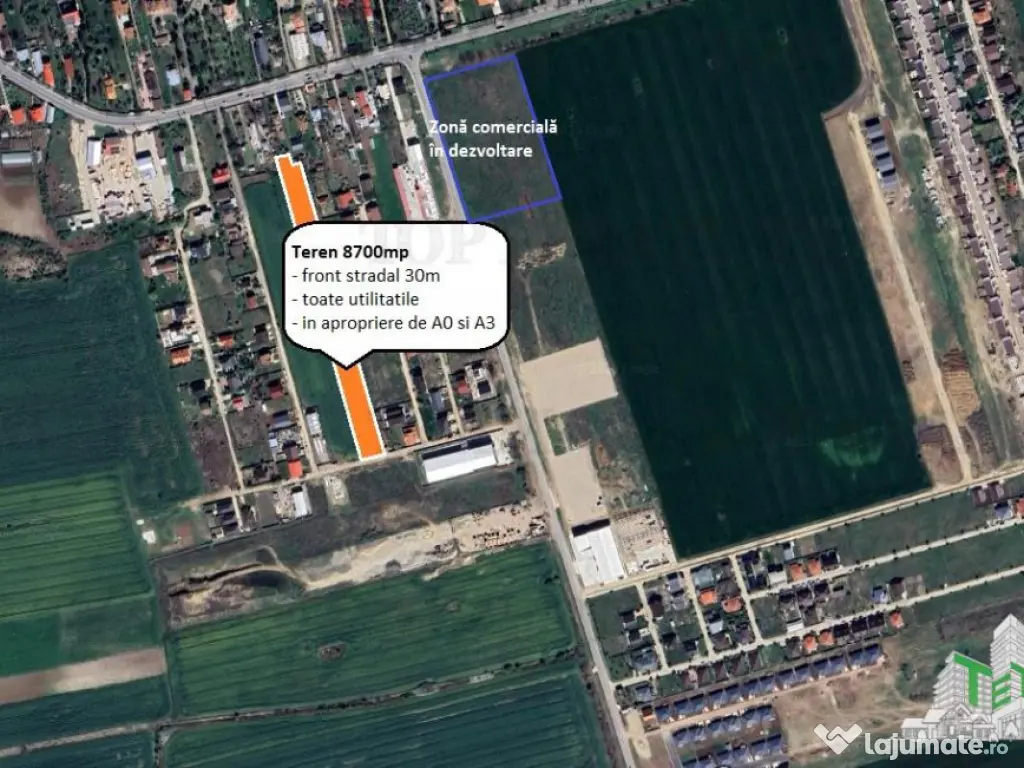 Balotesti - Teren intravilan cu toate utilitatile 