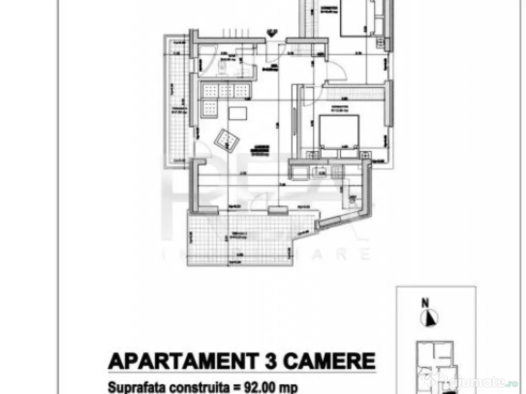 3 camere | Bloc Finalizat | Emil Racovita