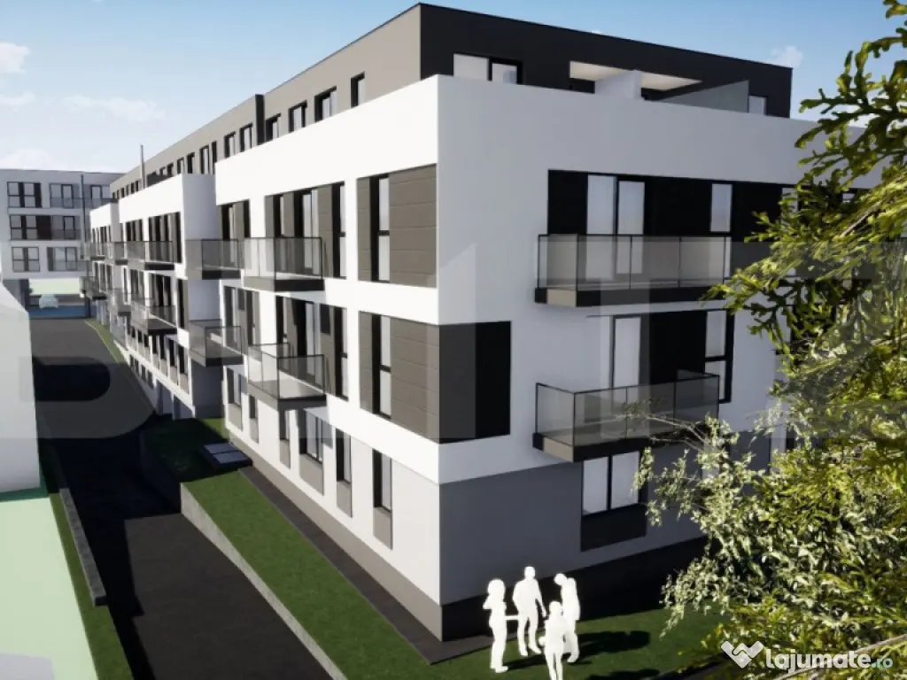 Apartament 3 camere, 2 bai, 71,42 mp, semifinisat, TVA inclu 