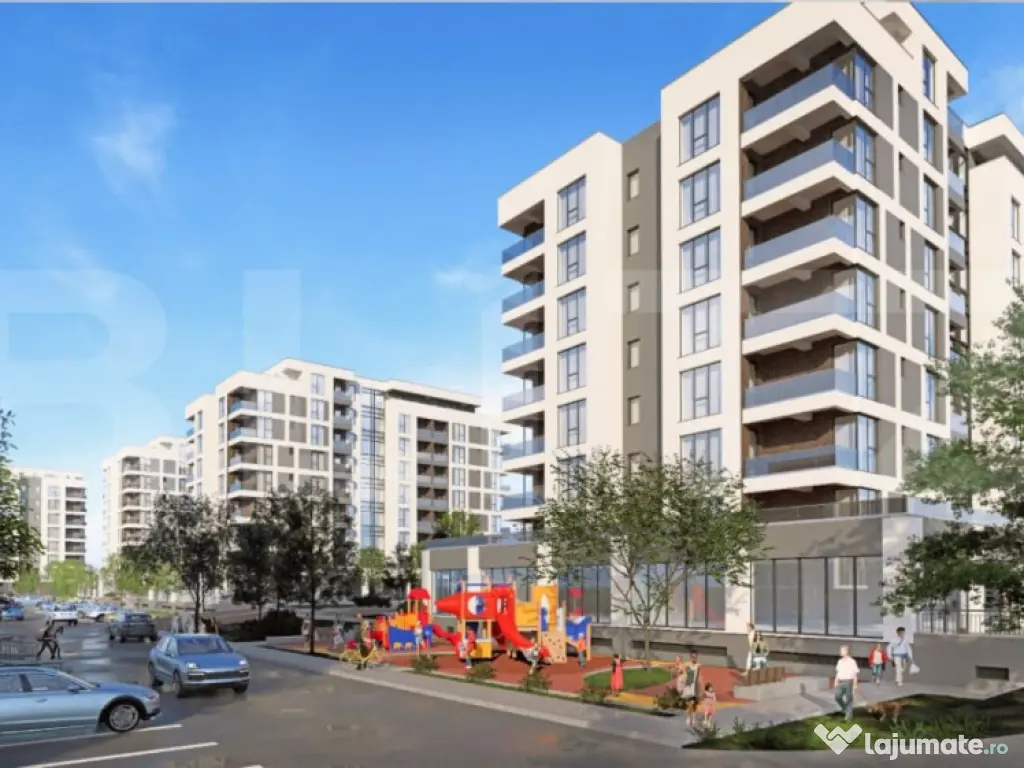 Apartament 2 camere, 58 mp, cu terasa de 68 mp, plata la dez