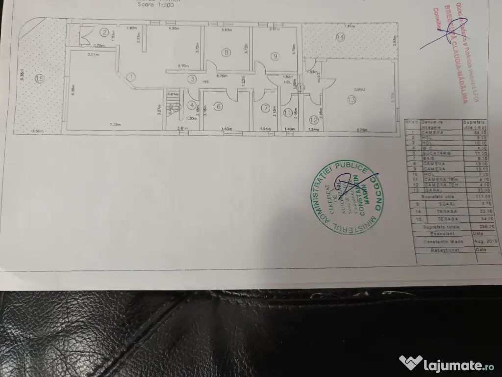 Otopeni central vila p+1 (400mp cu 3 apartamente) si 1000mp.teren
