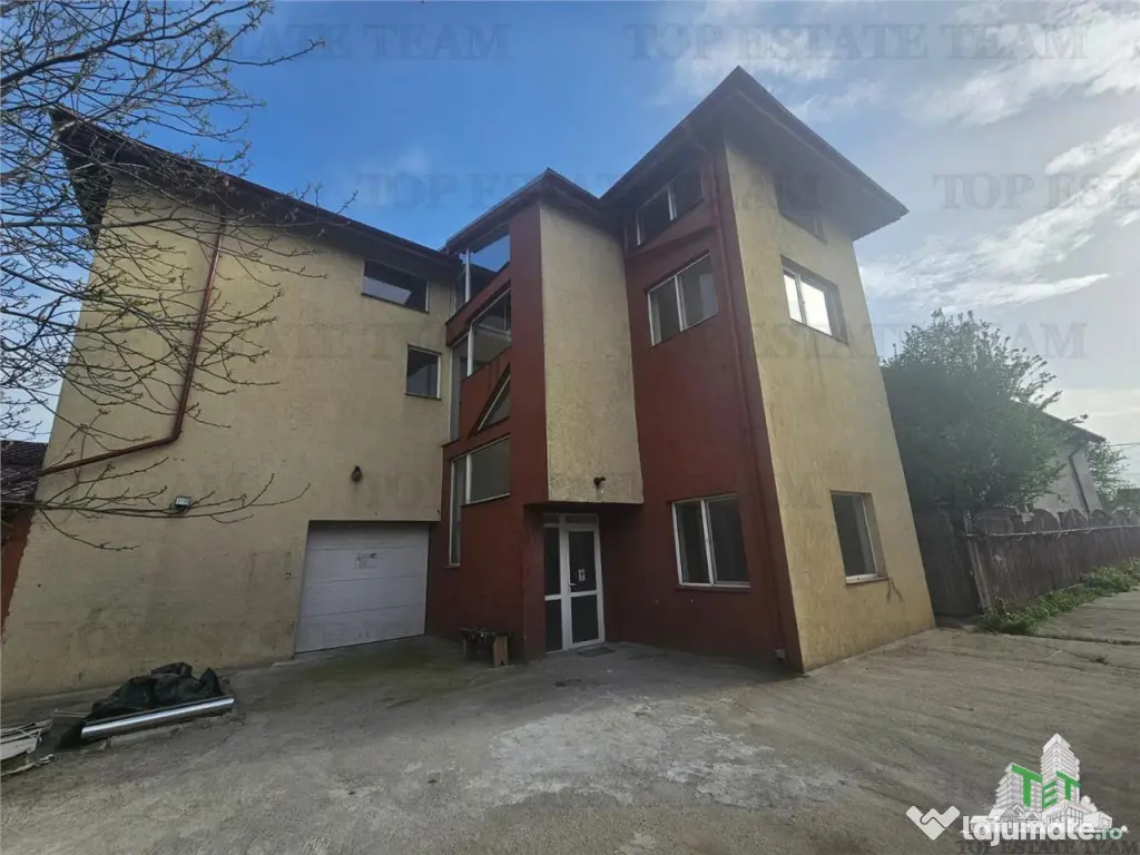 Cladire 9 incaperi (300mp utili) cu hala productie si depozi