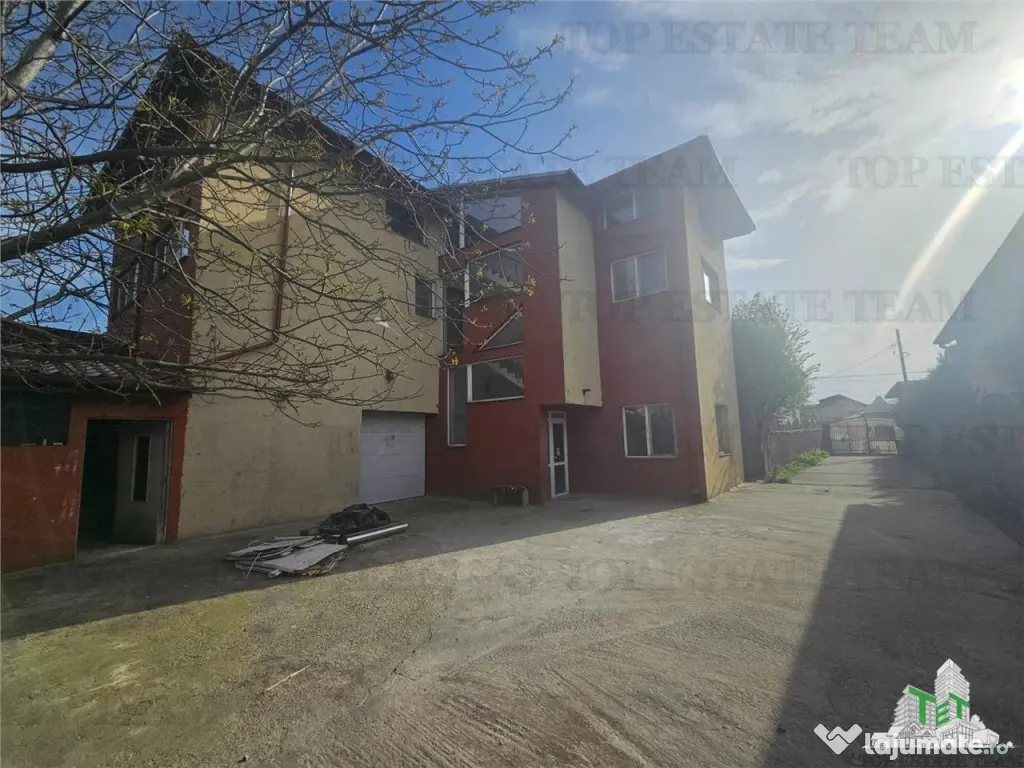 Cladire 9 incaperi (300mp utili) cu hala productie si depozi