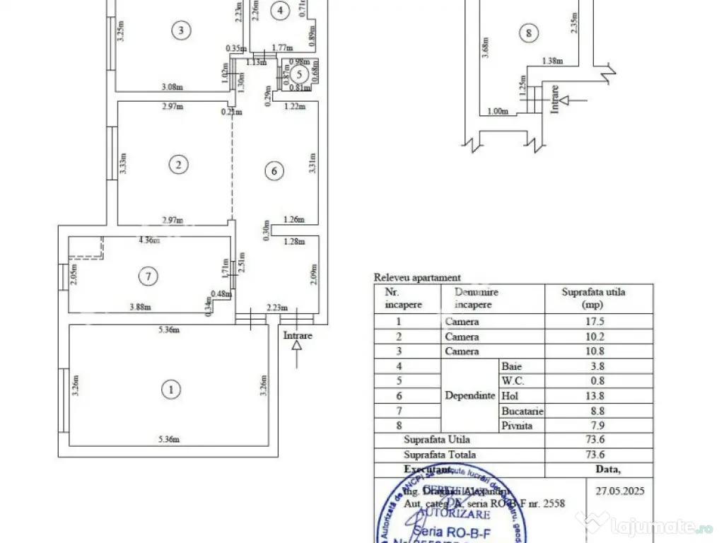Apartament renovat cu 3 camere 2 bai si pivnita in Sibiu 