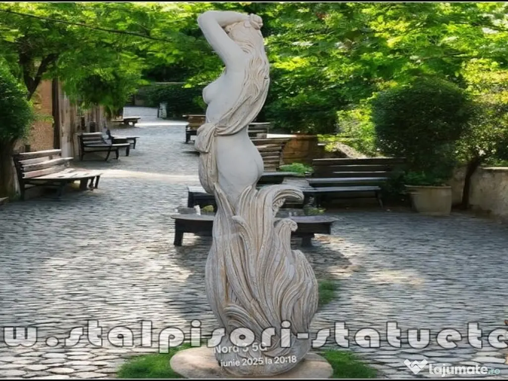 Statuetă fata erotică, galben patinat, model S26. 