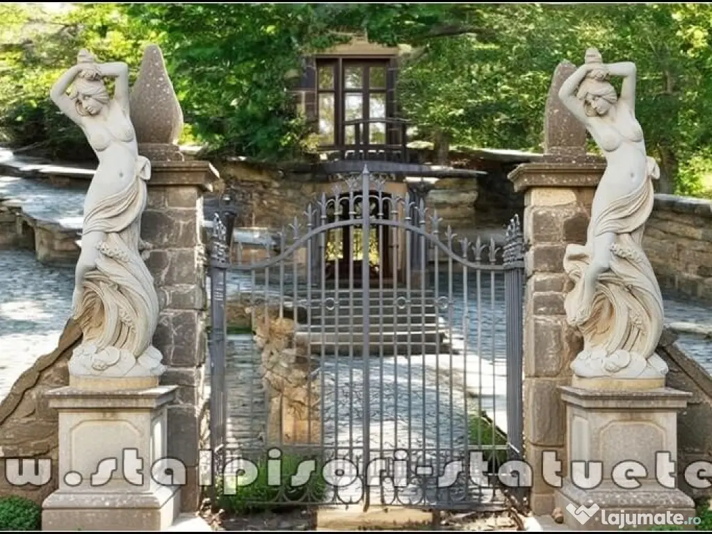 Statuetă fata erotică, galben patinat, model S26. 