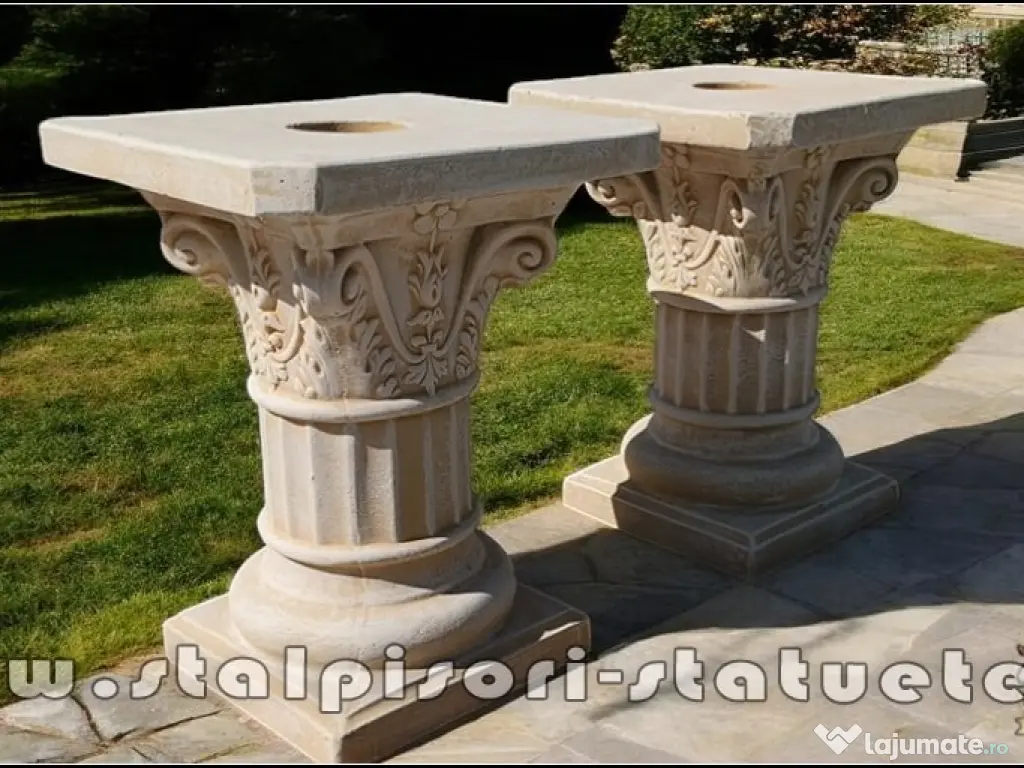 Soclu, stativ, galben patinat, model S6. 