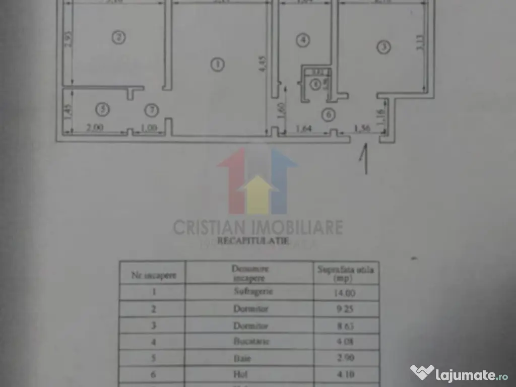 3 camere, etaj 2, Disponibil Imediat, Obor 