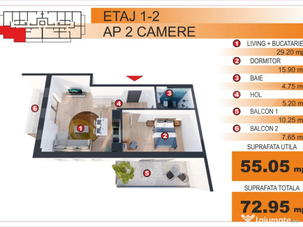 Comision 0%! Apartament 2 camere, EXCLUSIV in Blitz, zona Im