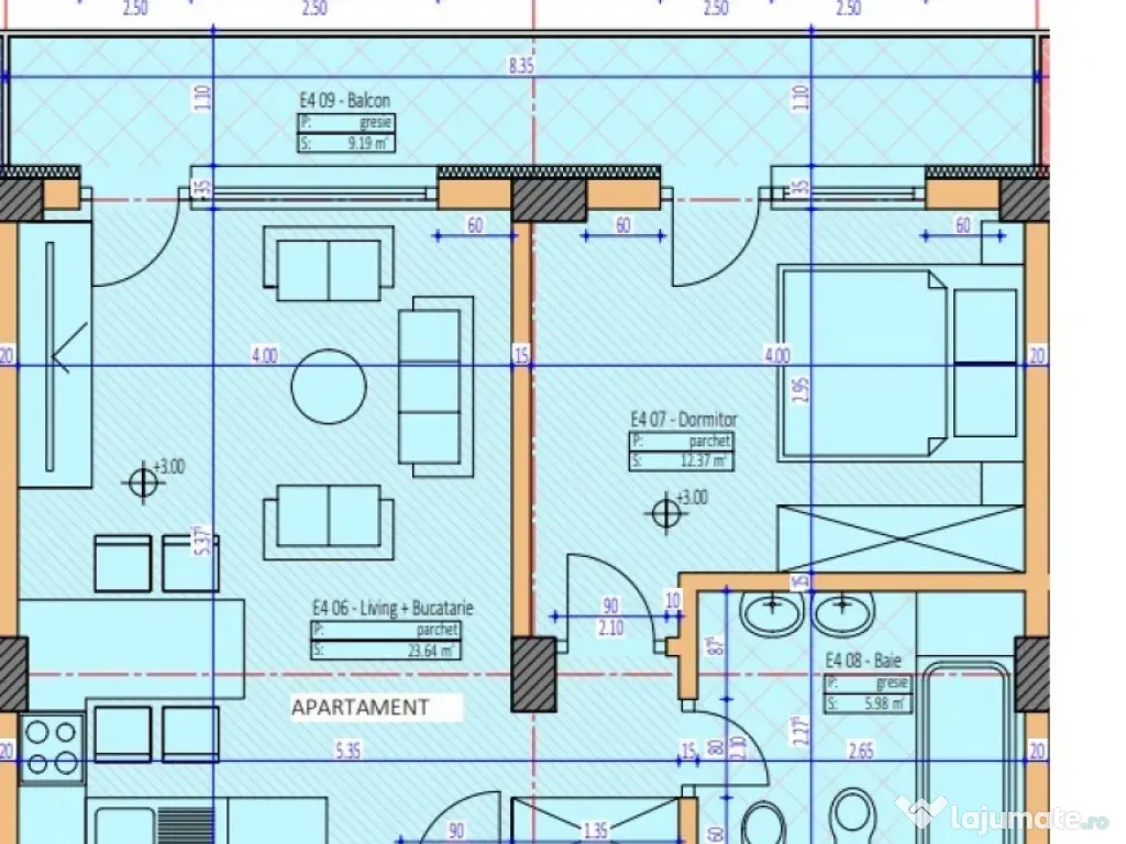 Apartament Mamaia Nord - 2 camere - O.B.A Urban Residence -Finalizat. 