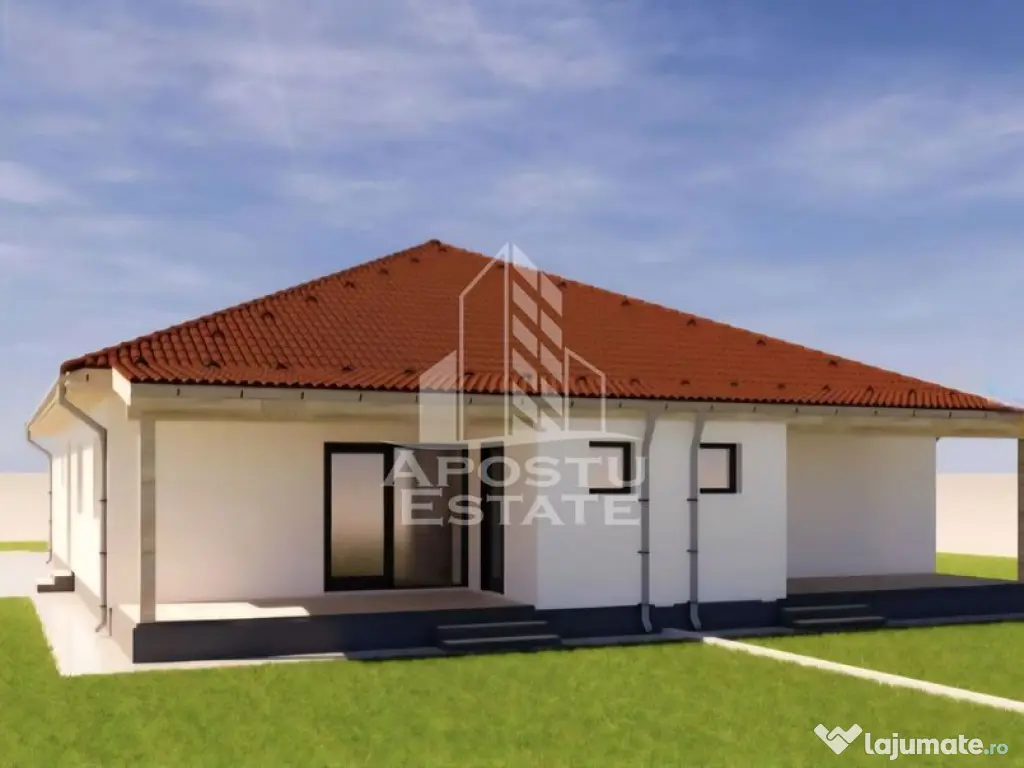 Jumatate de duplex pe parter cu 3 camere si 2 bai, Sag