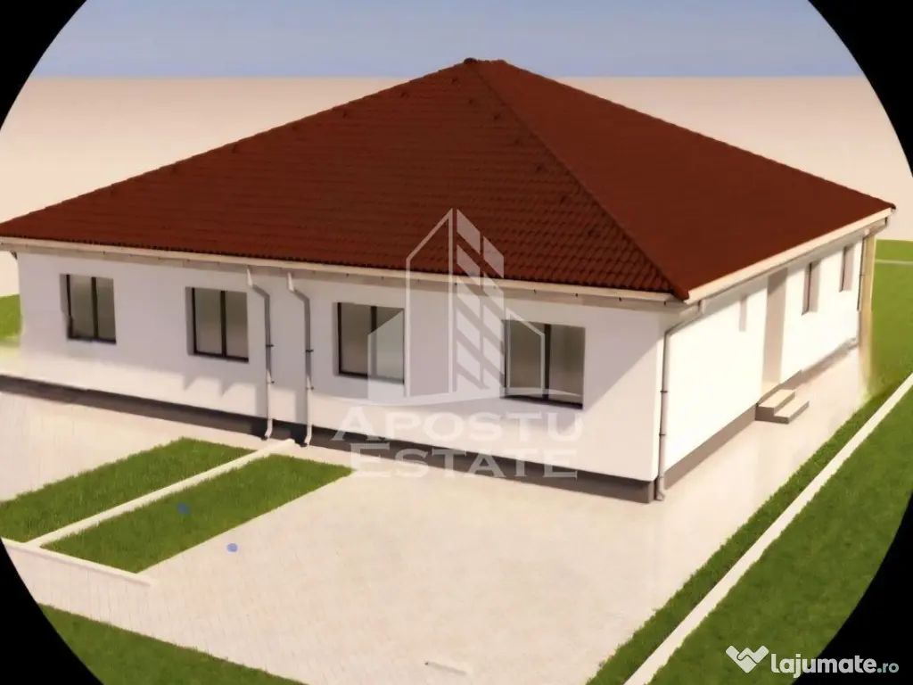 Jumatate de duplex pe parter cu 3 camere si 2 bai, Sag