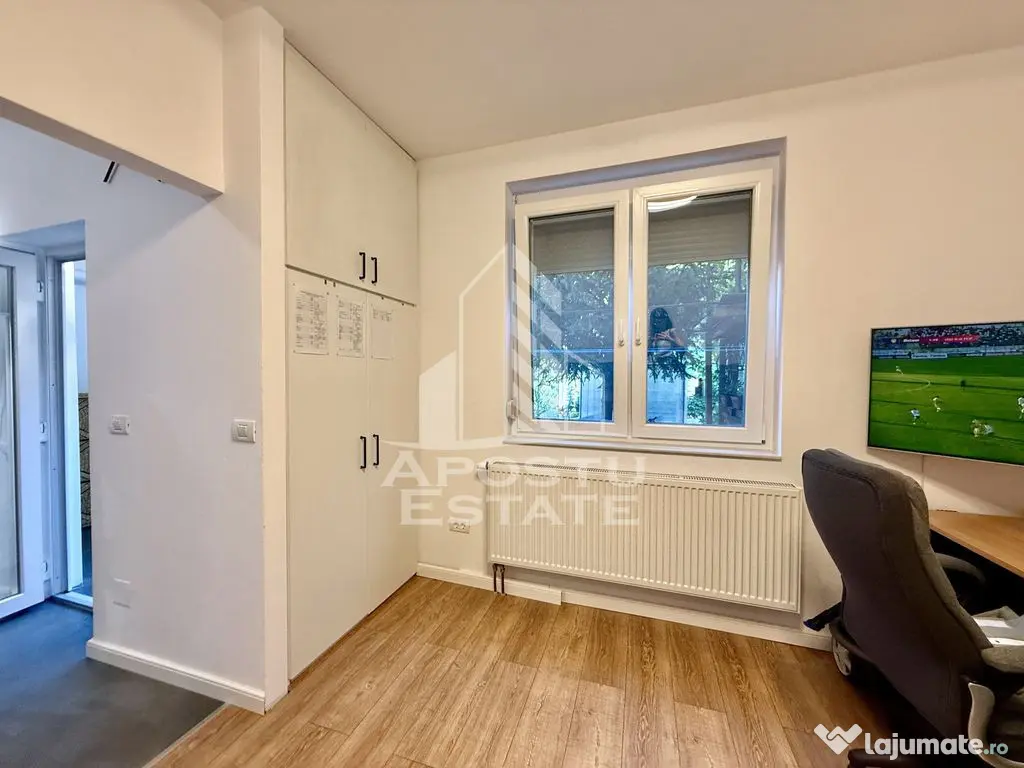 Apartament modern cu o camera, curte, centrala, zona Lune... 