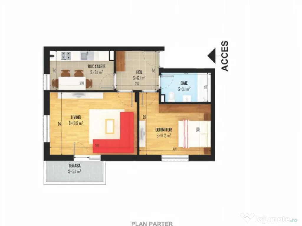 Apartament 2 camere decomandat|zona Bragadiru|finisaje de calitate 