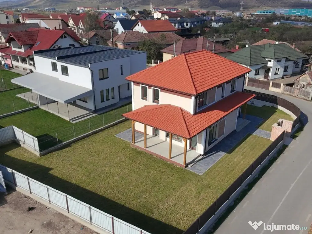 Casa individuala 5 cam P+E, sup.utila 152 mp, teren 601 mp Apahida 