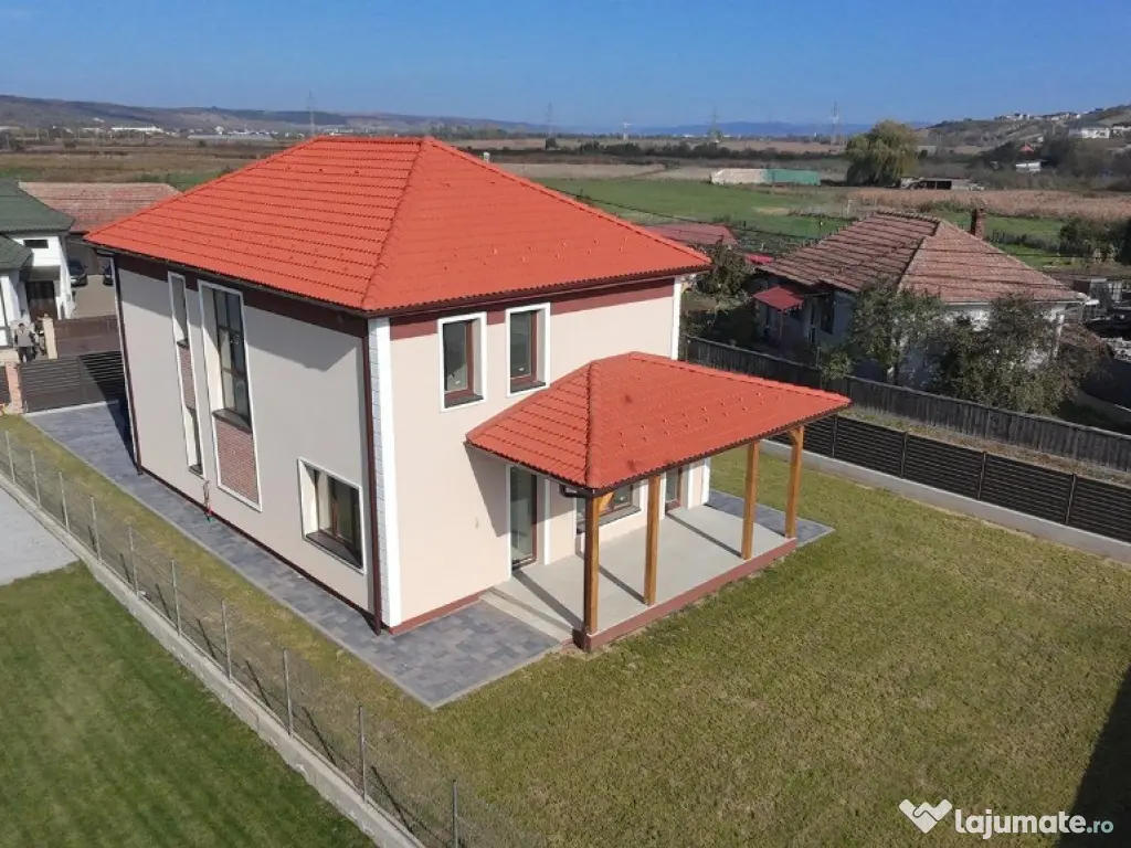 Casa individuala 5 cam P+E, sup.utila 152 mp, teren 601 mp Apahida 