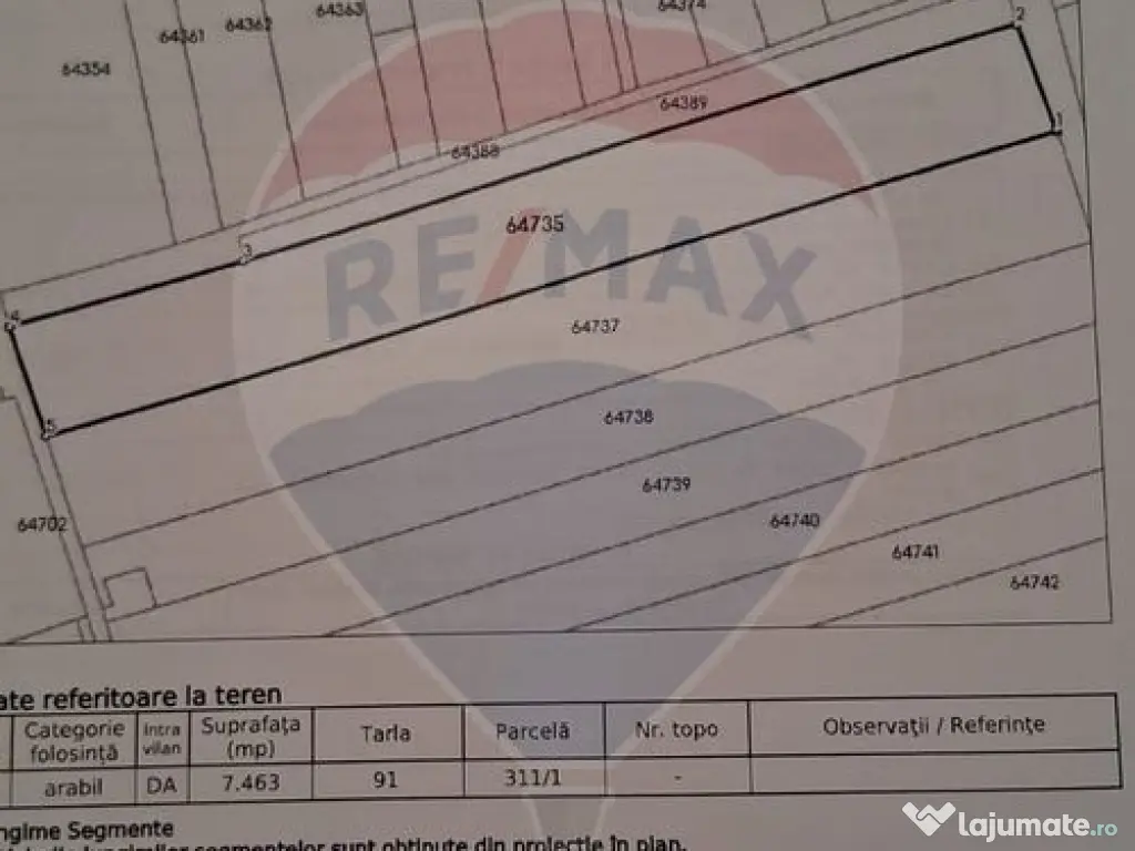 Teren 7,463mp Balotesti | Strada Amurgului | deschidere 29ml 